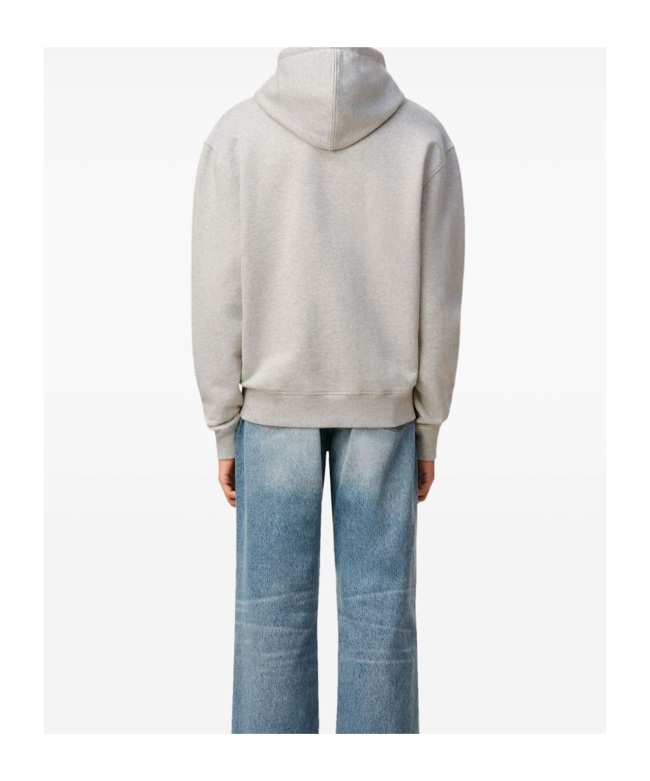 Ami Alexandre Mattiussi Ami Paris Ami Paris Grey Cotton Ami De Coeur Hoodie In Gray