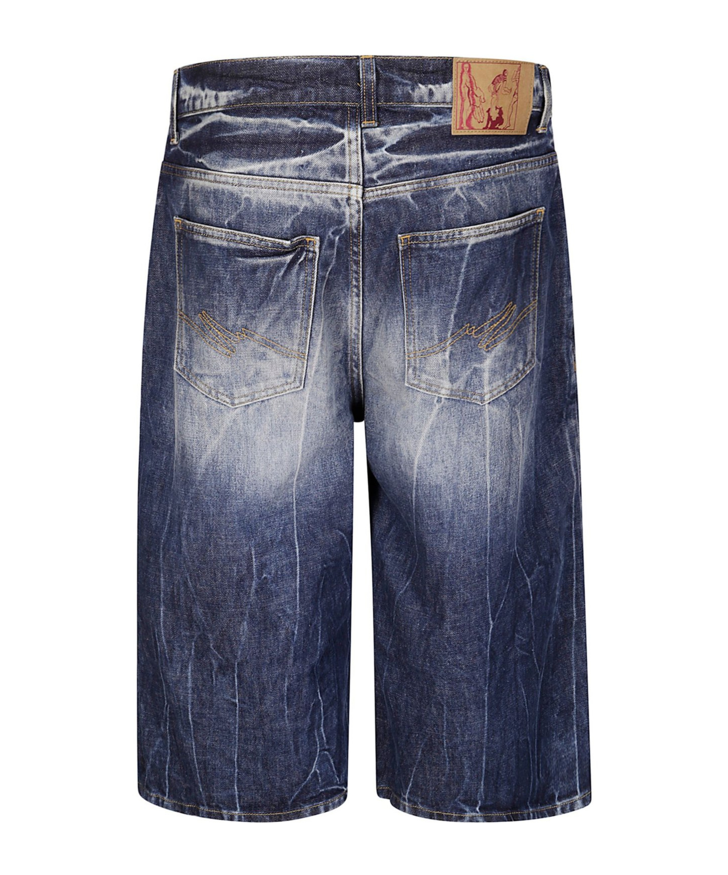 Martine Rose Zip Jean Short In Gray