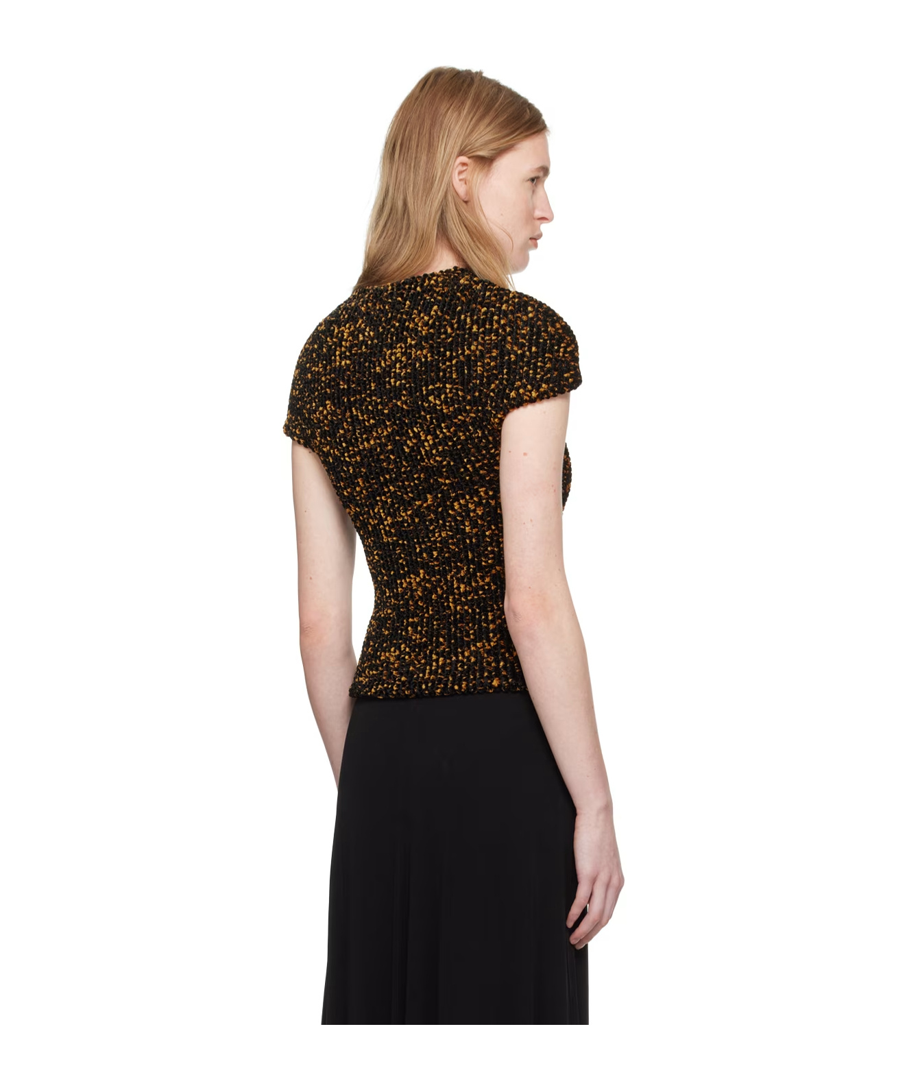 Totême Tortoiseshell-effect Chenille Top In Black