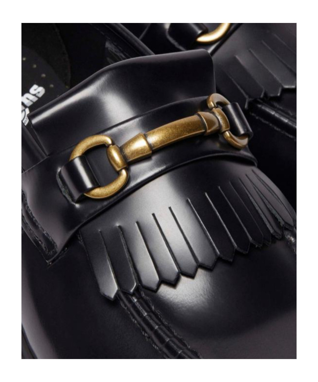 Dr. Martens' Adrian Snaffle Smooth Leather Kiltie Loafers In Black