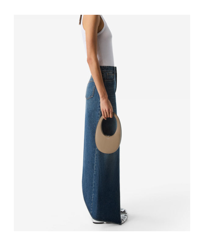 Coperni Single-legged Denim Skirt In Blue