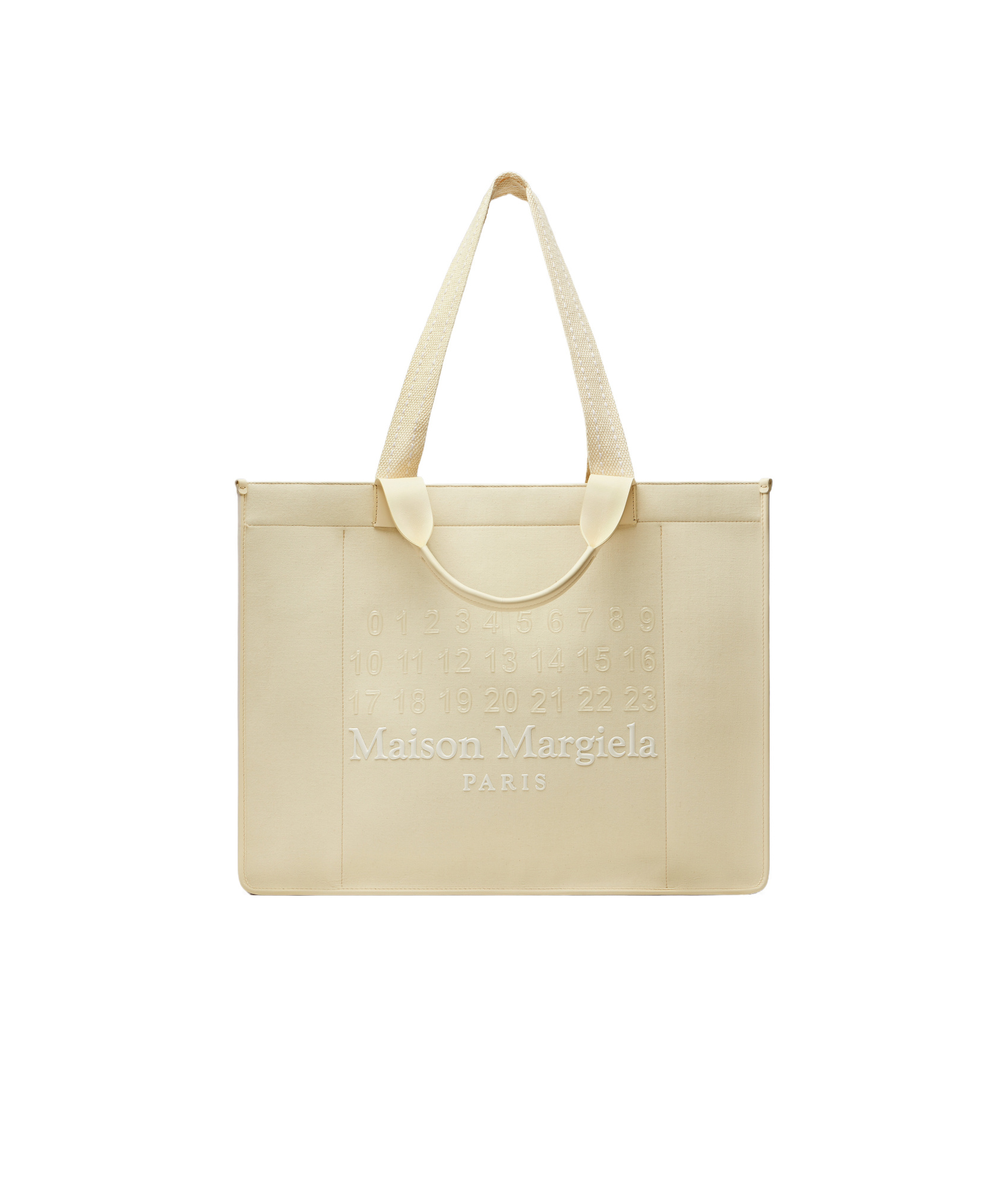 Maison Margiela Cabas Shopping Bag Large Unisex Toile In Nude