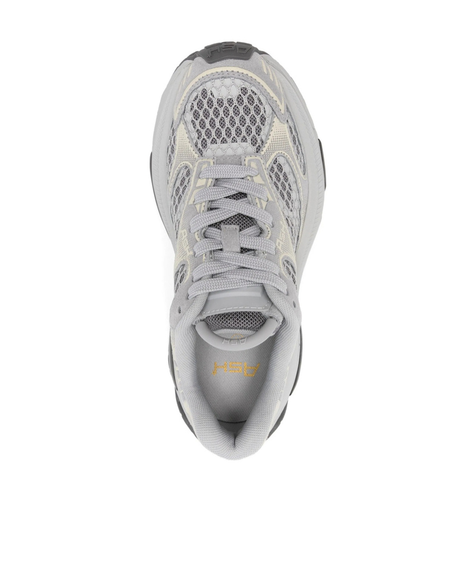 Ash Mesh-panels Low-top Sneakers In Gray