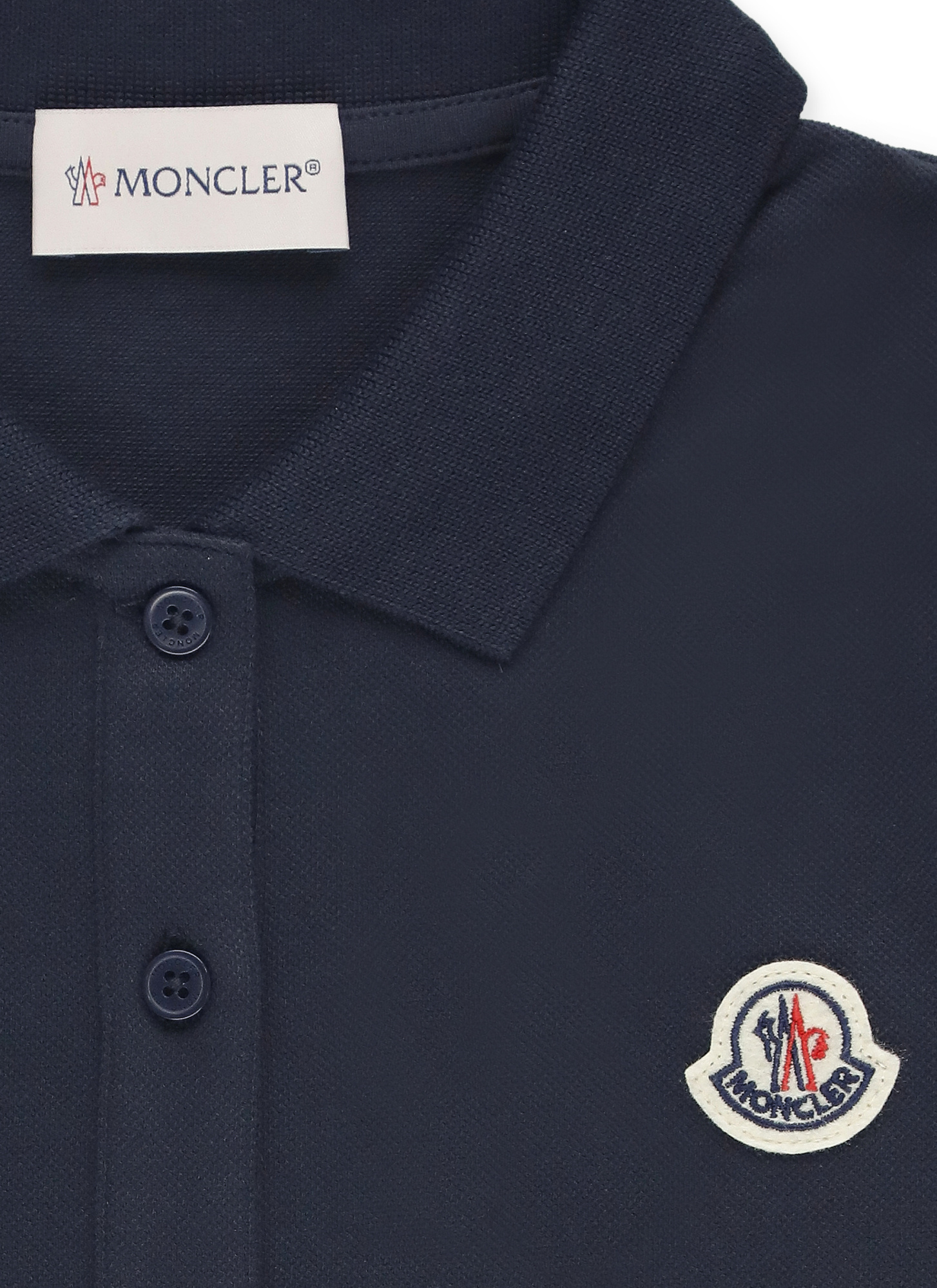 Moncler Short Sleeve Dress In Blue