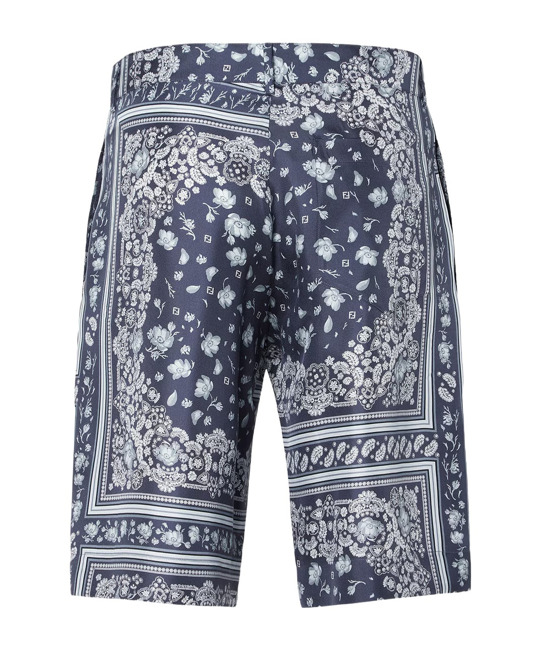 Fendi Ermuda Shorts Trousers Blue In Black
