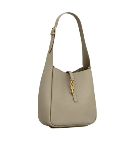 Saint Laurent Green Le 5 À 7 Small Shoulder Bag In Nude