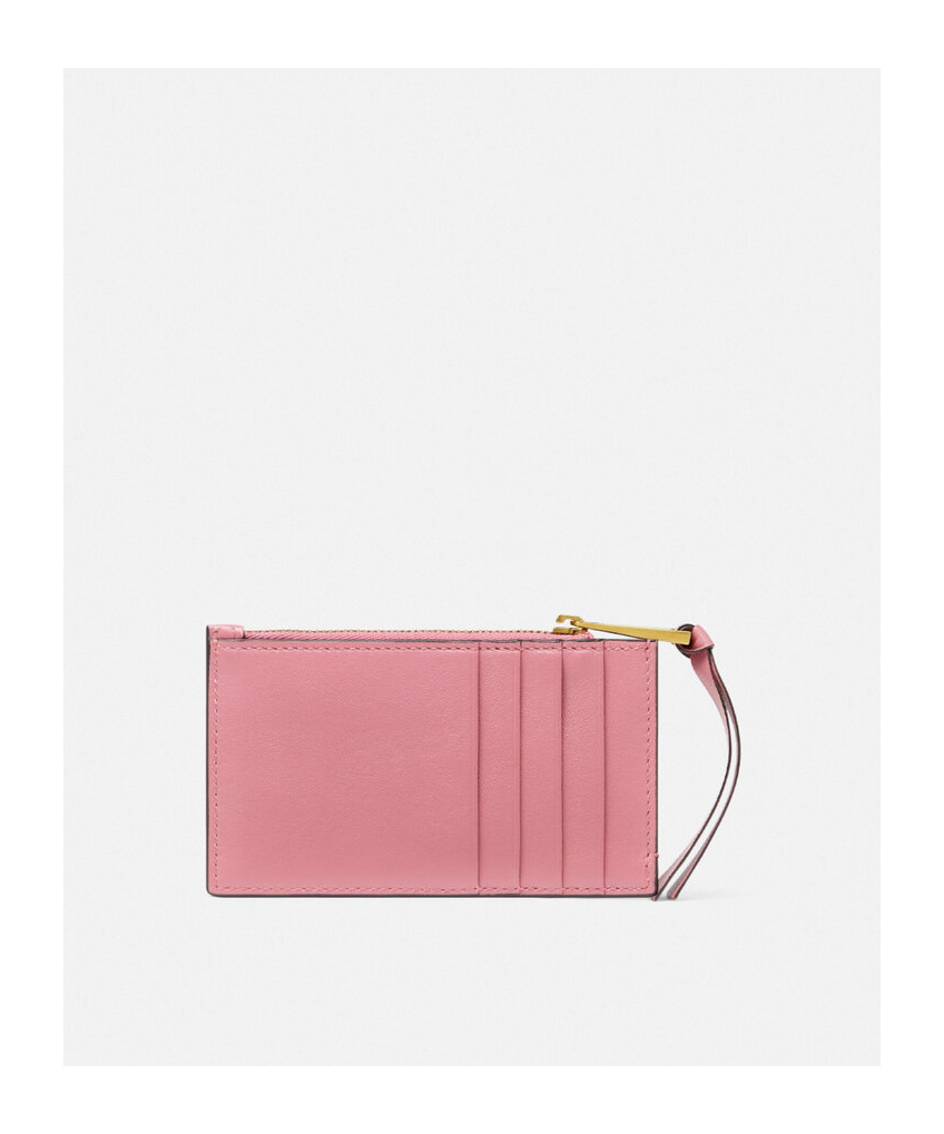 Versace Logo-lettering Wallet In Pink