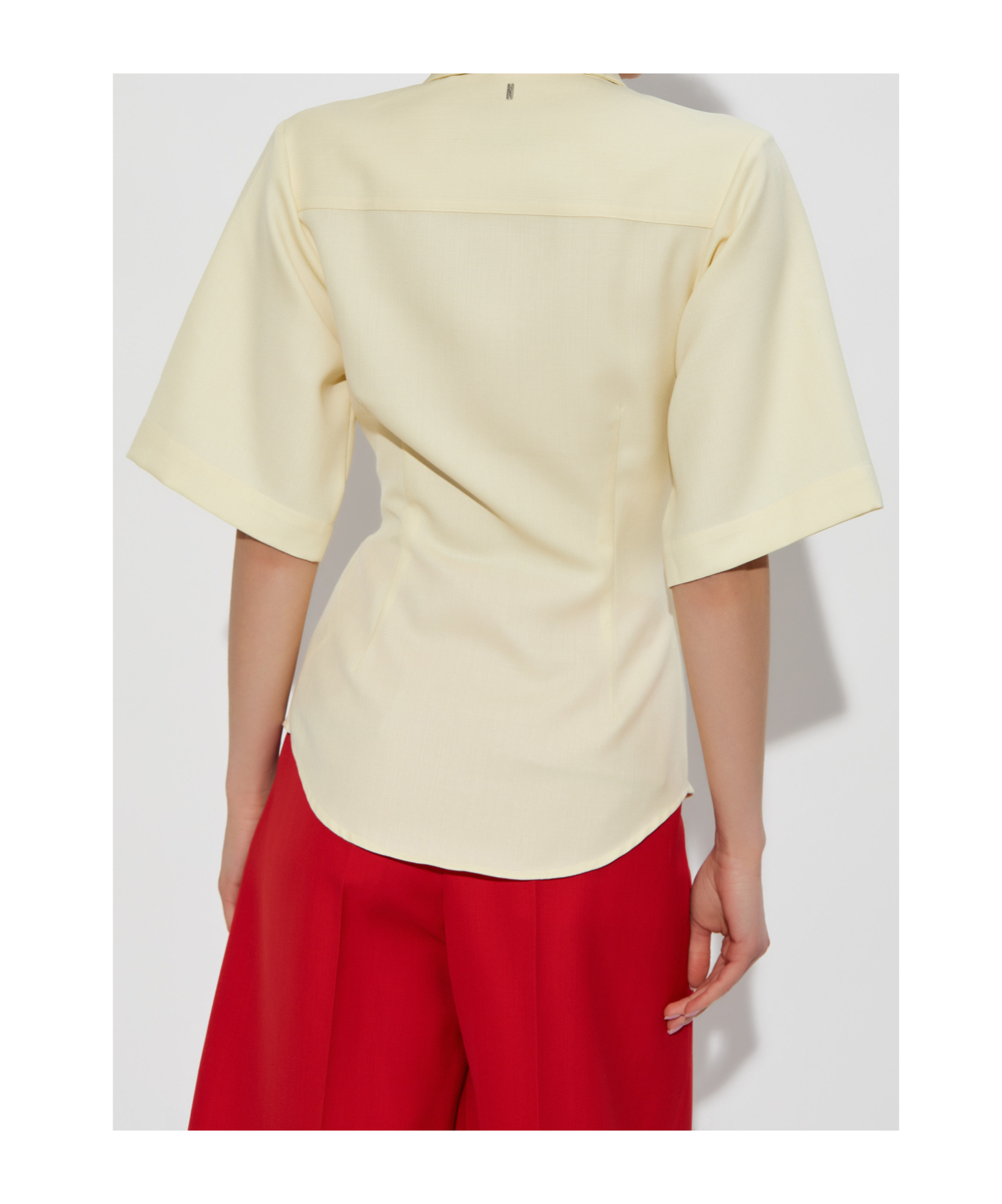 Ami Alexandre Mattiussi Ami Short Sleeved Button In Nude
