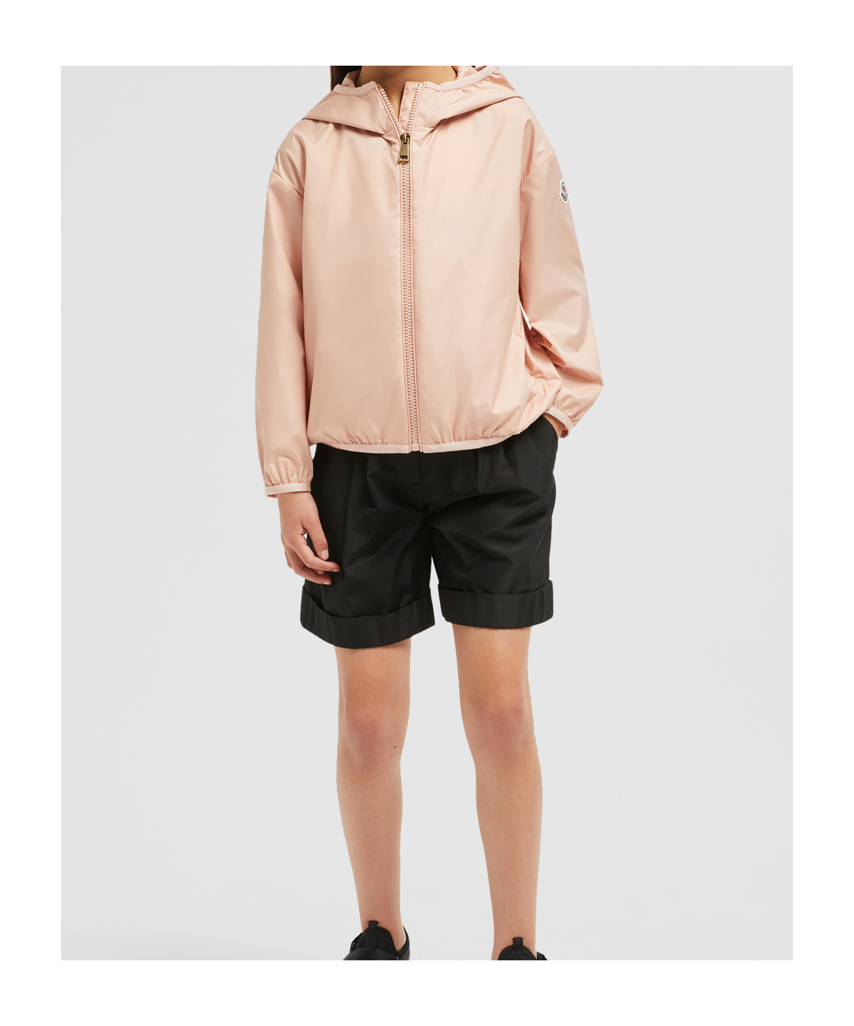 Moncler Fegeo Hooded Jacket In Nude