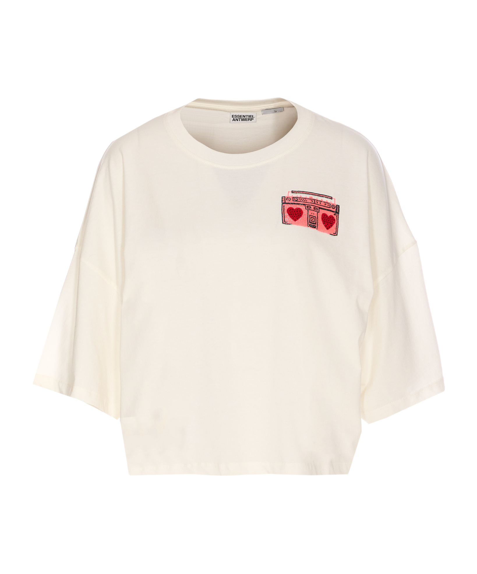 Essentiel Antwerp Hadio Embroidered T-shirt In White