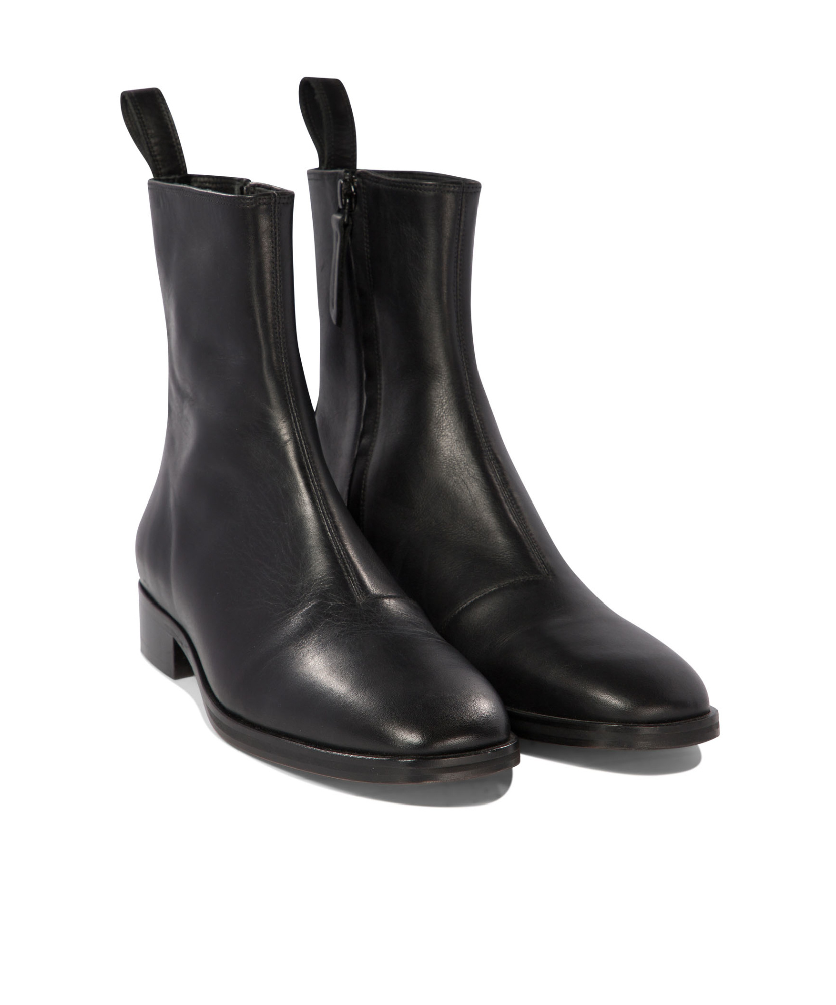 SOEUR SQUARE-TOED SHORT BOOTS 