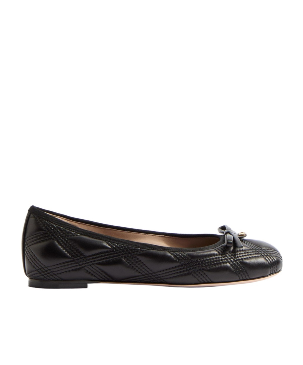 Valentino Garavani Quiltie Ballerina 67 In Quilted Nappa Leather Woman Black 37 In Black