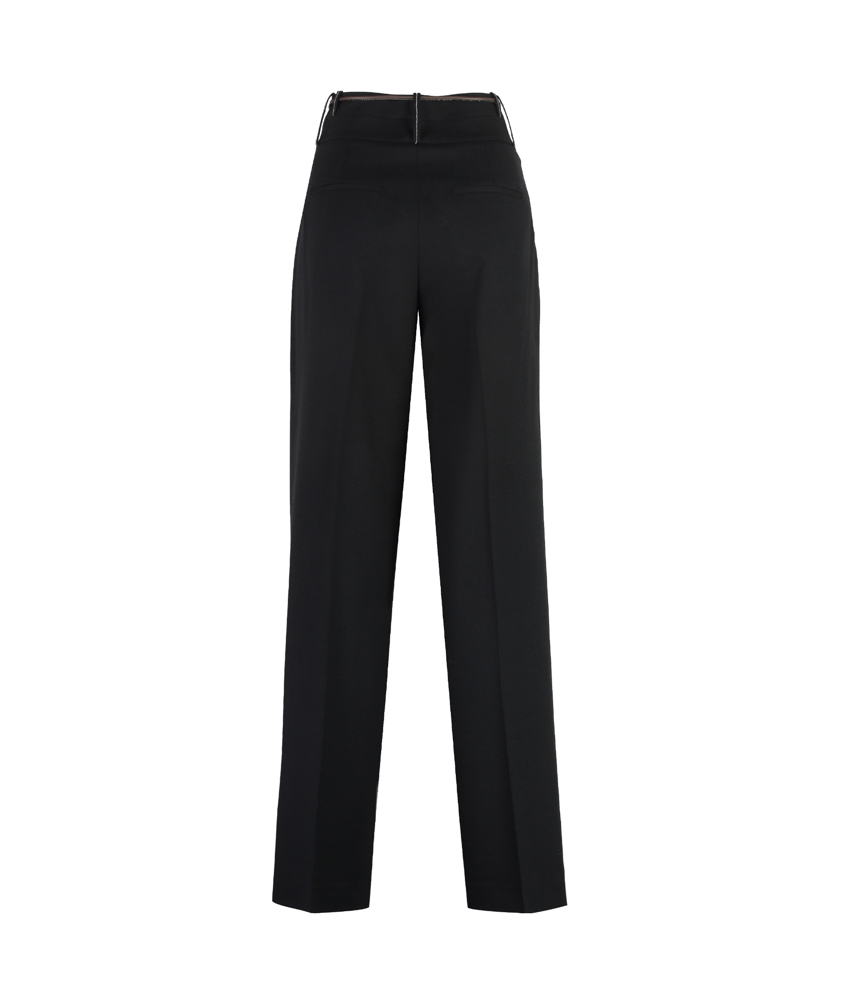 Peserico Women's Wool Blend Trousers In Black