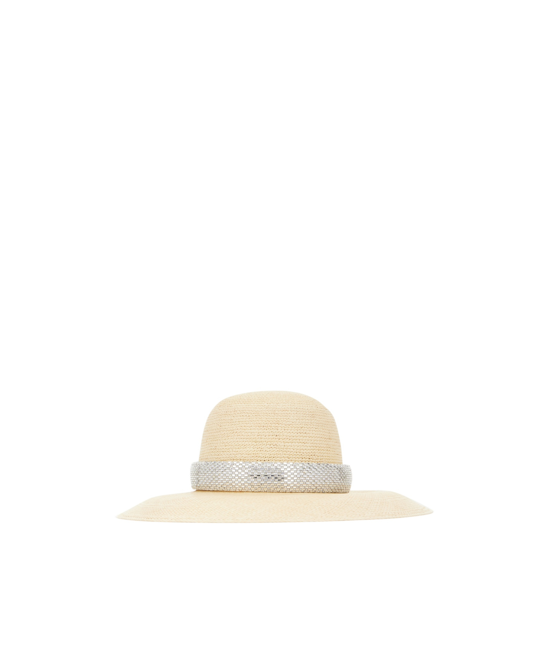 Borsalino Straw Panama Hat In Nude