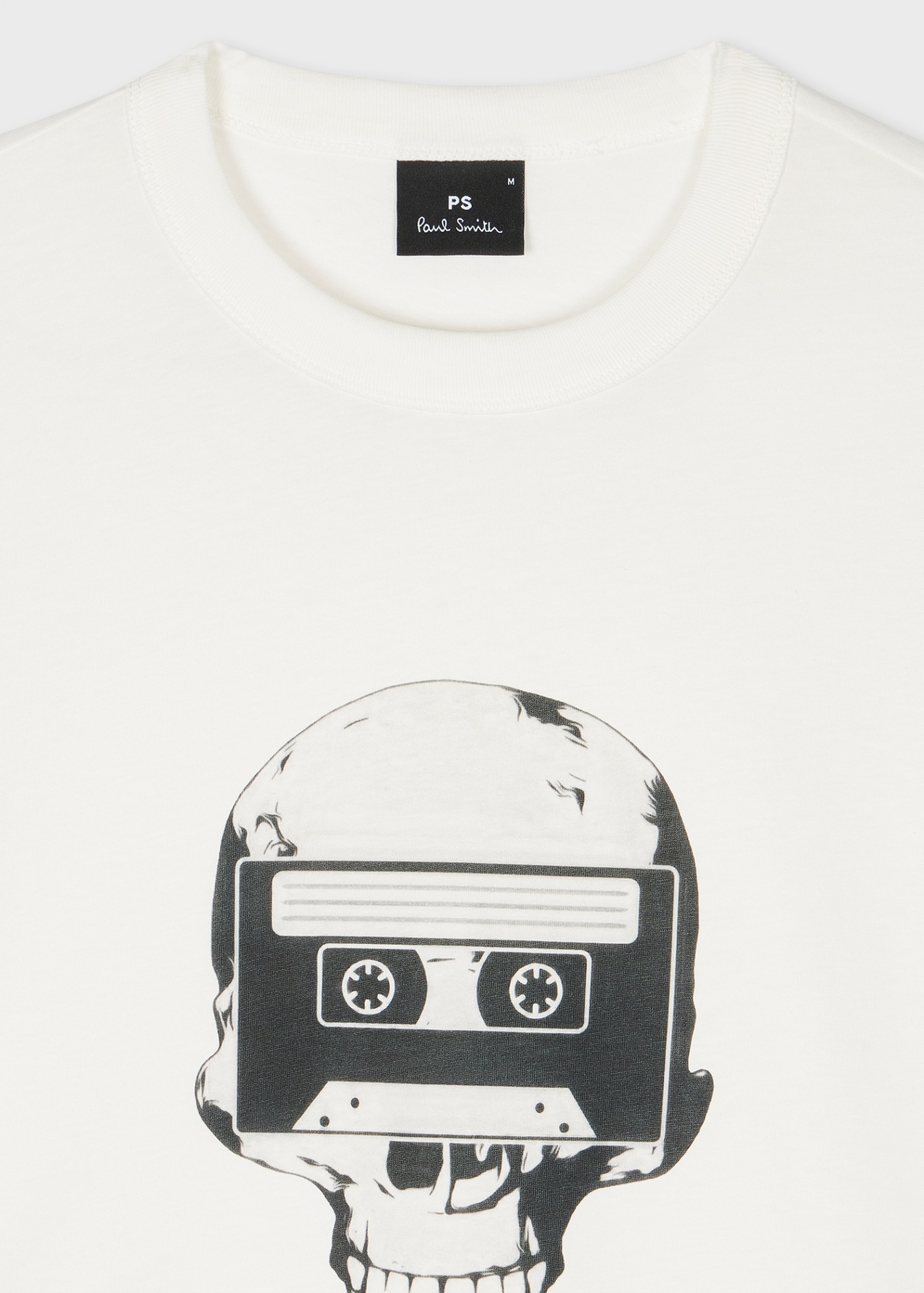 Shop Ps By Paul Smith Skull-tape-print T-shirt In White