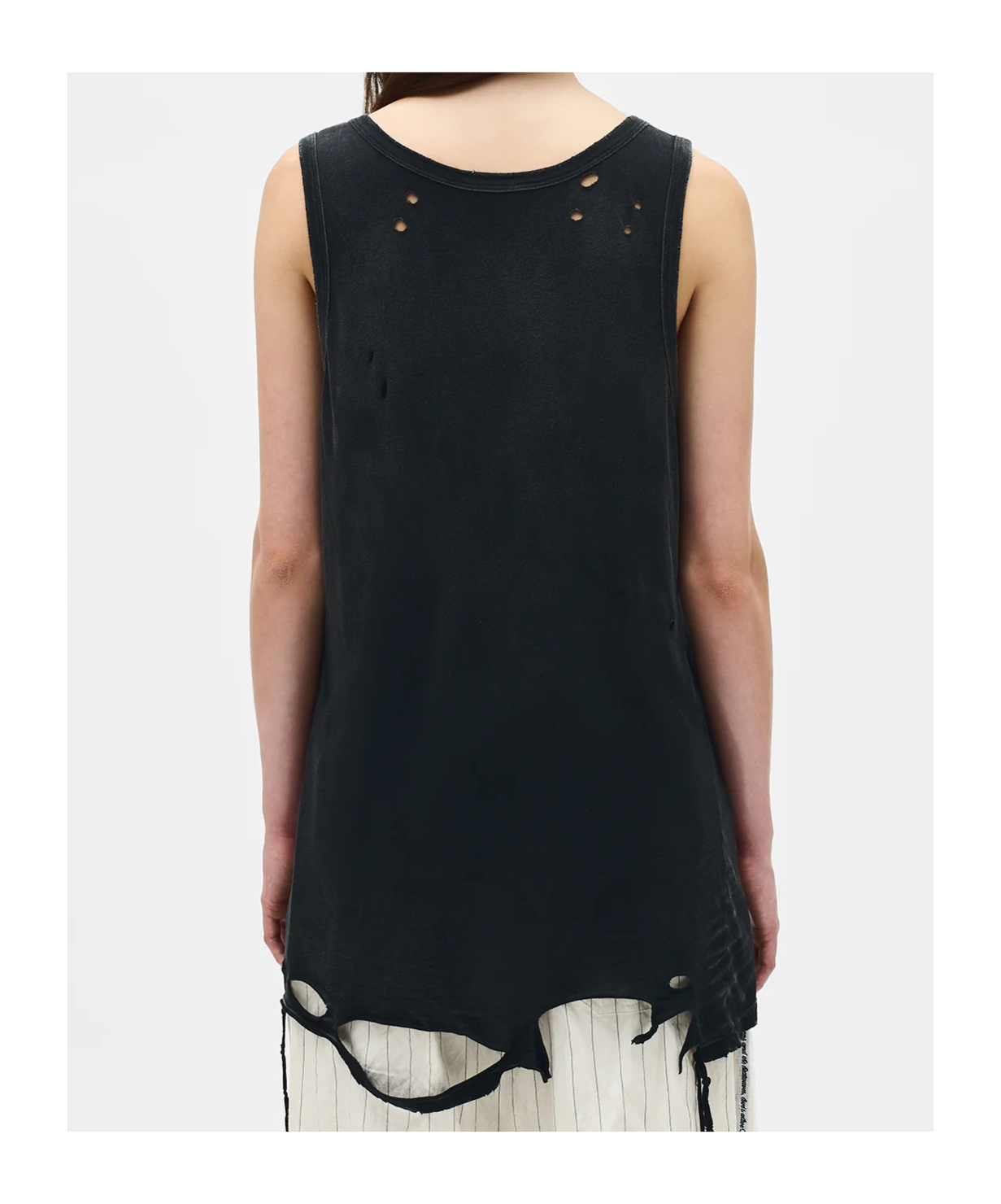 ANN DEMEULEMEESTER ZINA STANDARD TANK TOP WITH PRINTED PATCH 