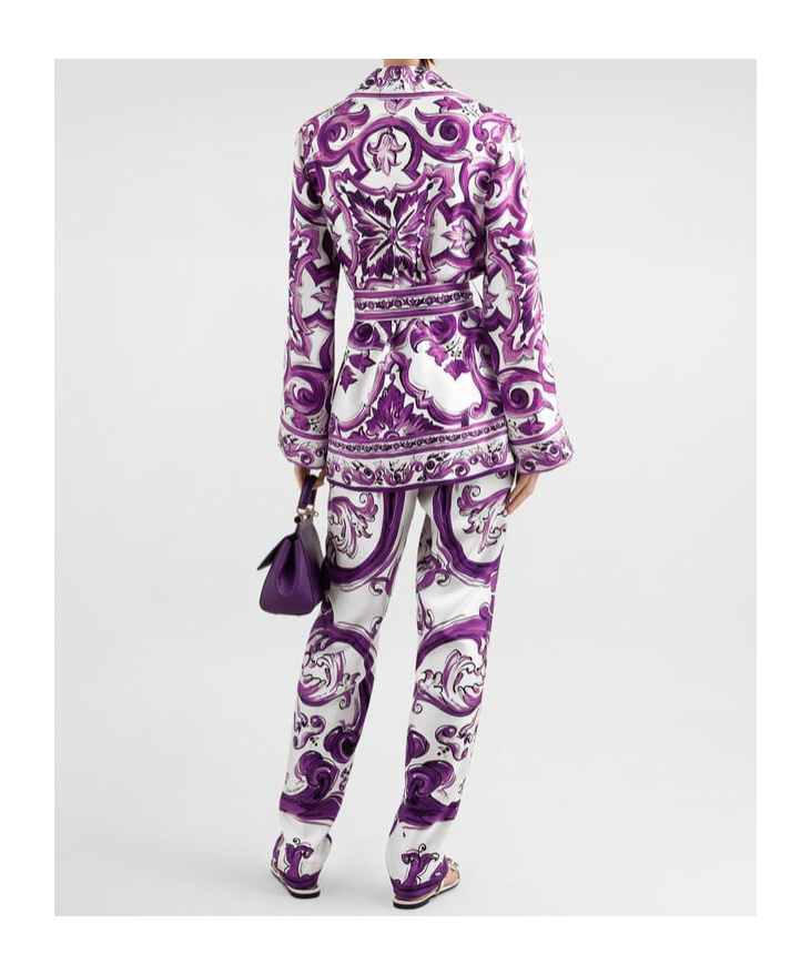 Dolce & Gabbana Pajama Shirt Sweaters And Cardigans Multicolor In Purple