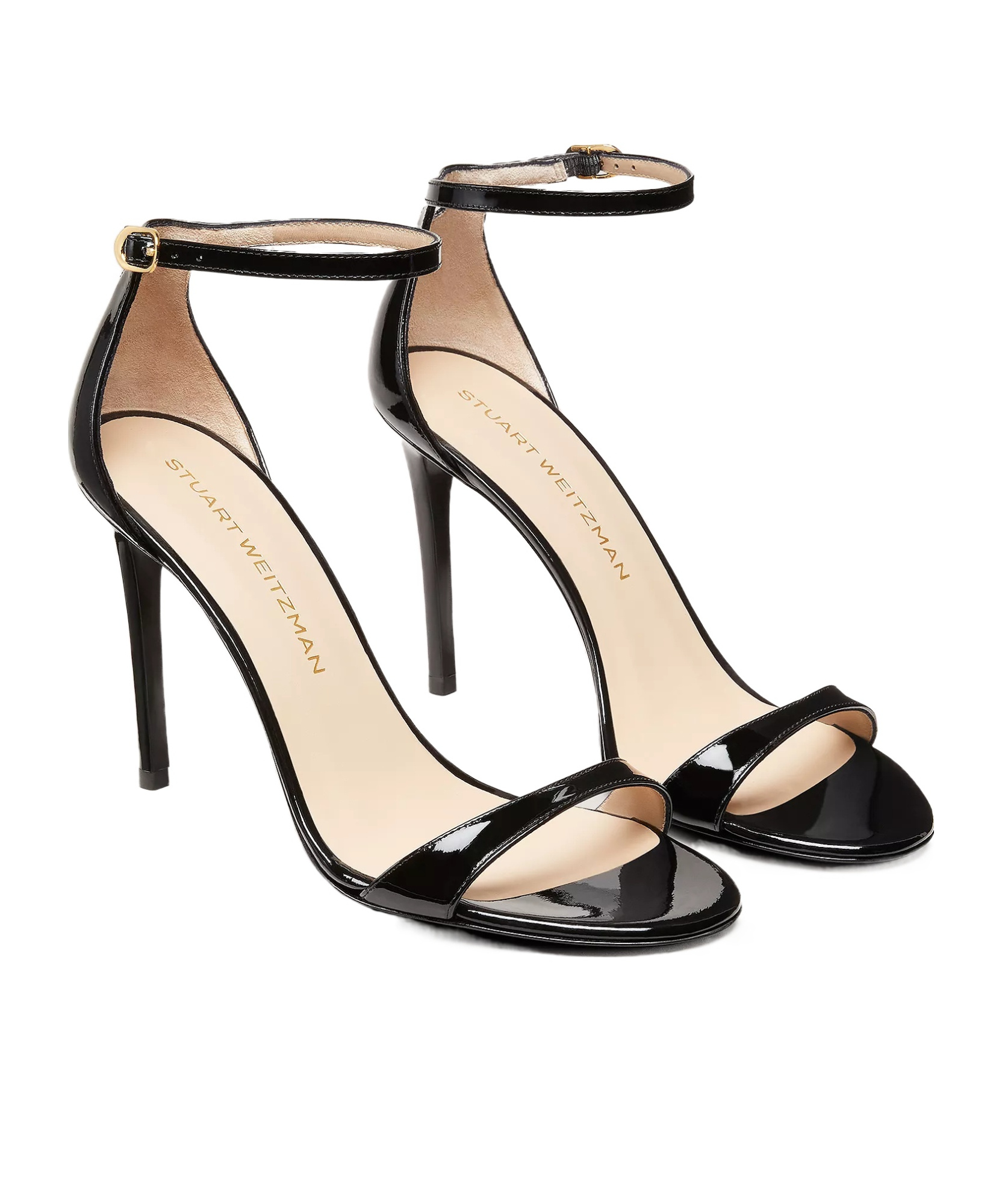 STUART WEITZMAN ROUND-HEADED HIGH-HEELED SANDALS
