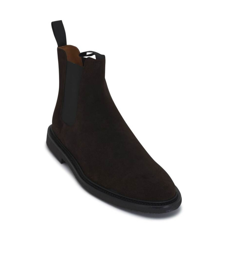 Common Projects Chelsea Classic Ankle Boots In Black Suede In Black