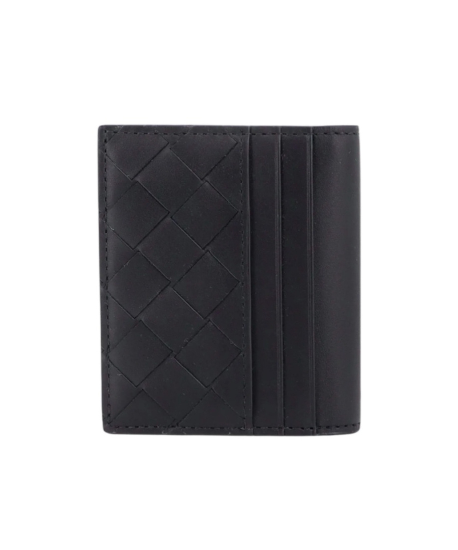 Bottega Veneta Woven Card Bag In Black