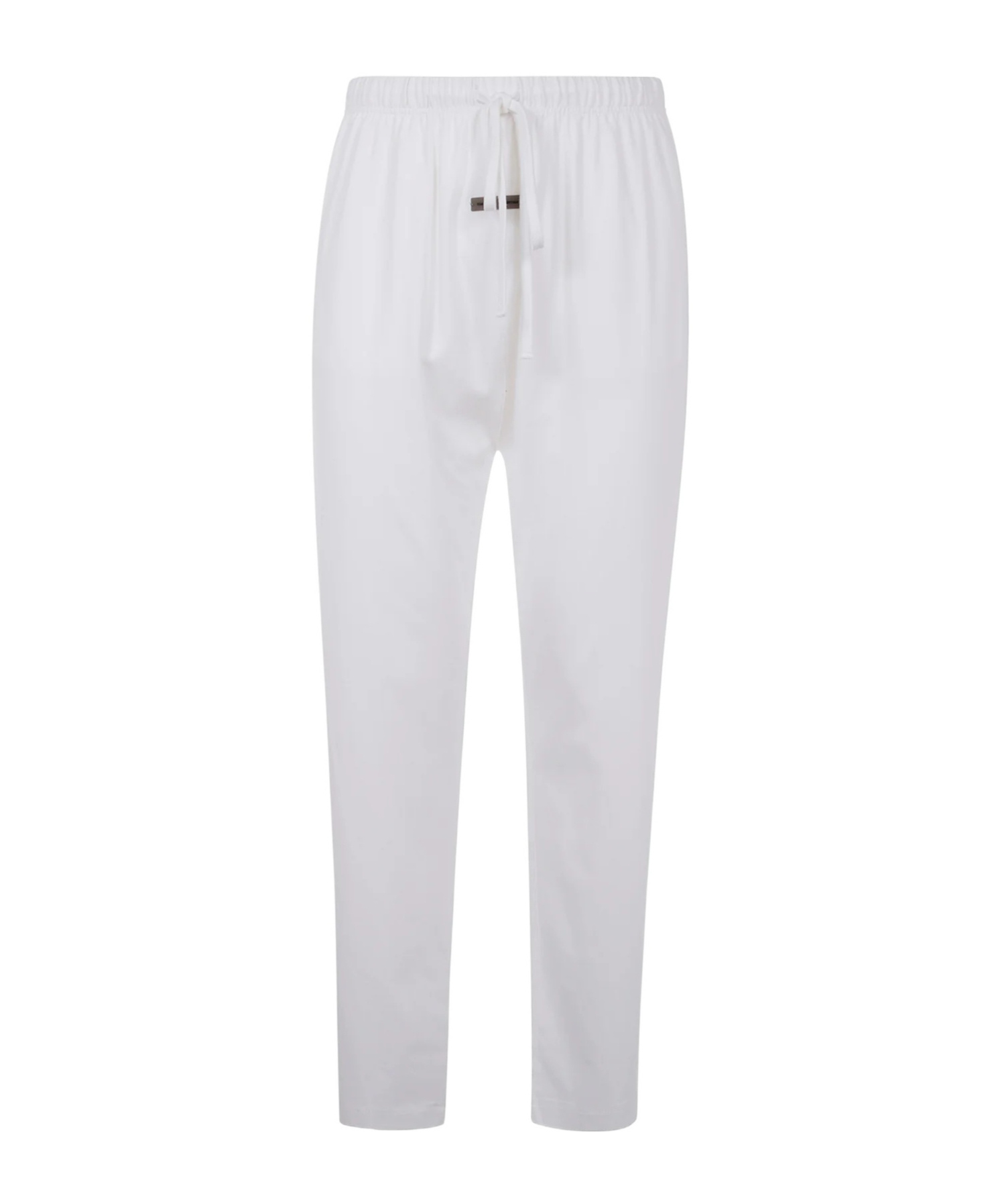 Essentials Emblem Patch Drawstring Sweatpants In White