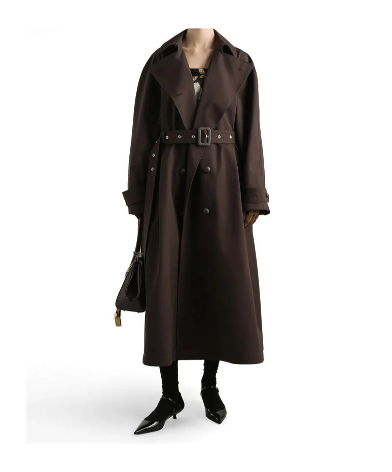 Dolce & Gabbana Double-breasted Belted Coat In Brown