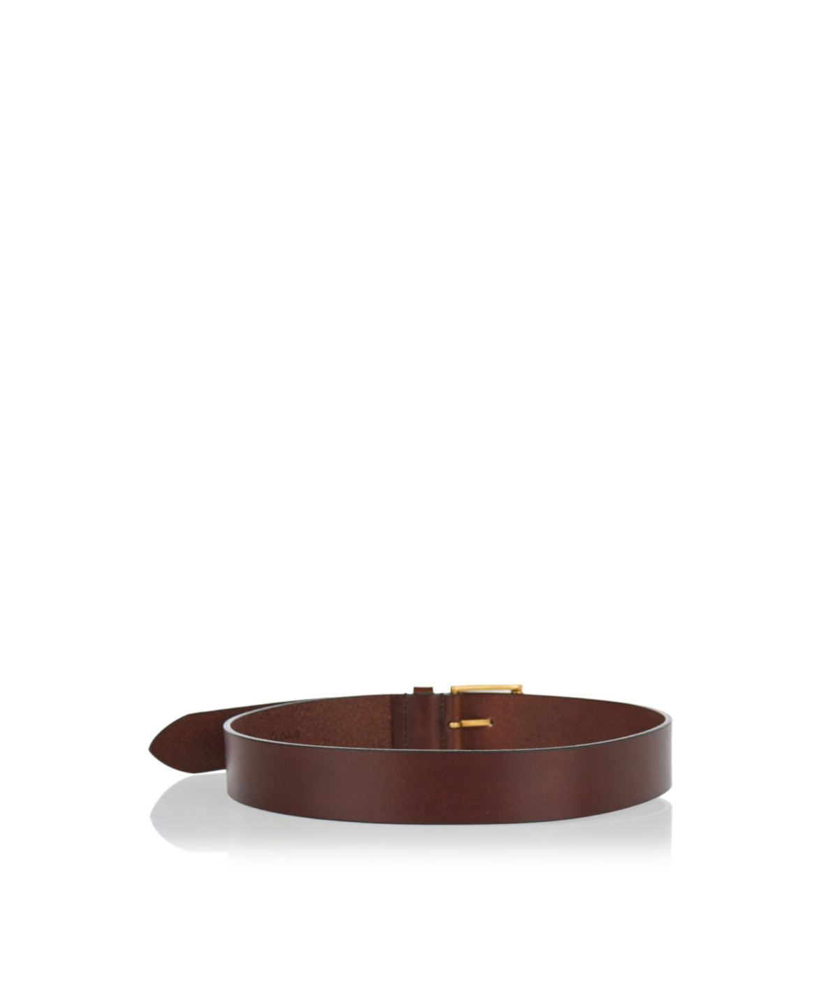 Saint Laurent Buckle Belt In Caramel Chocolate