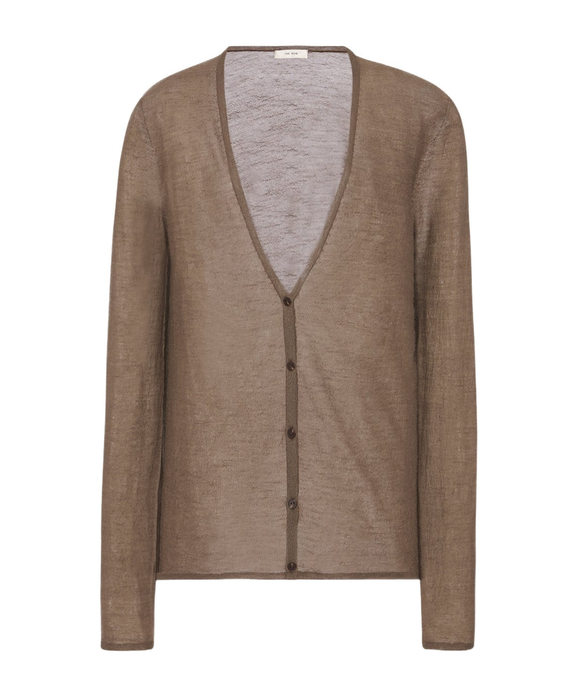 The Row Kasem Cashmere Cardigan In Brown