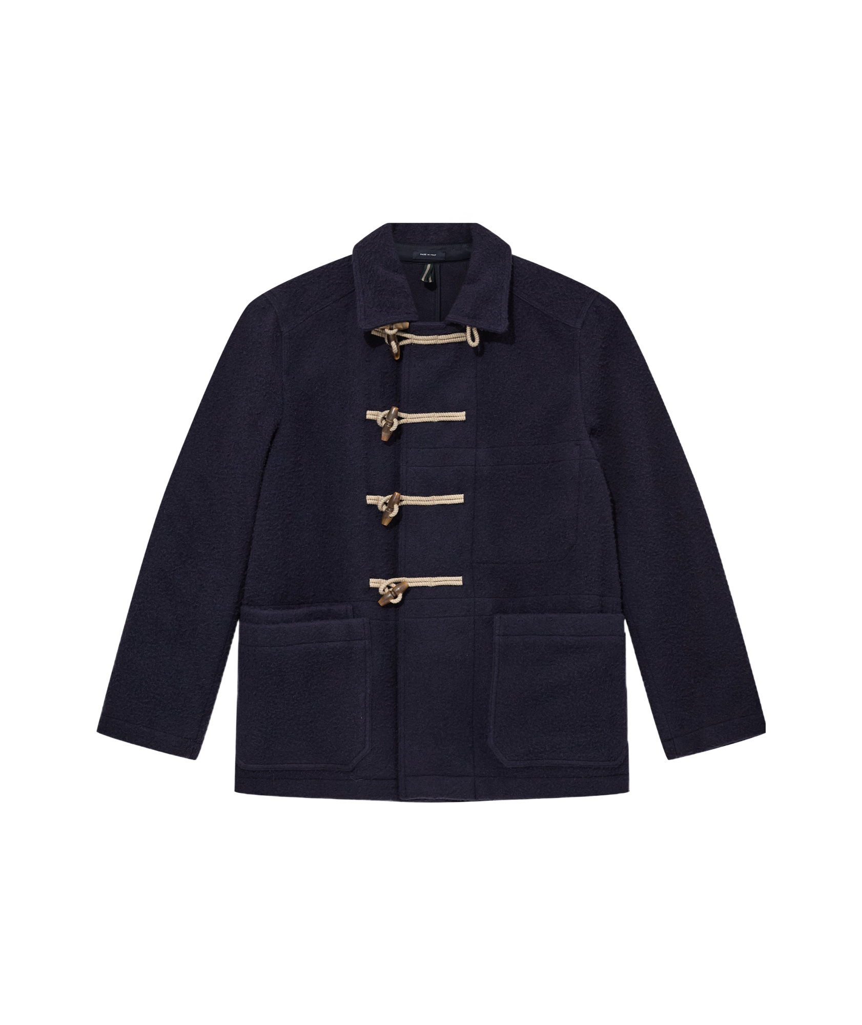 Drake's London Duffel Coat In Black