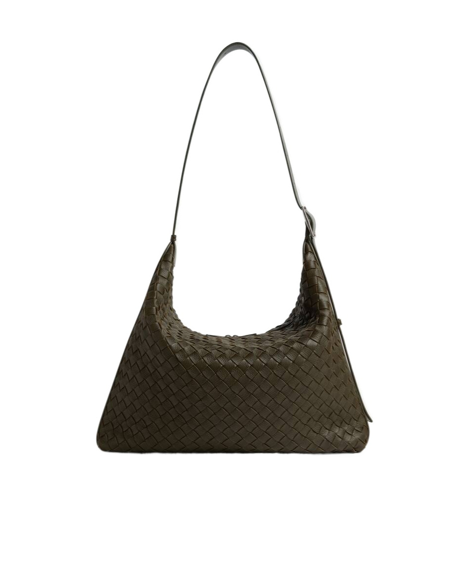 Bottega Veneta Logo Shoulder Bag In Black