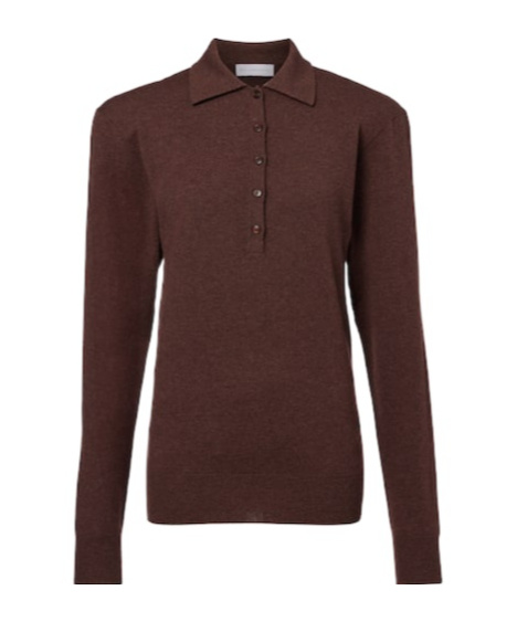 Stella Mccartney Polo Sweater In Brown