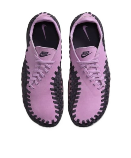 Nike Woven Footscape Sneakers Featuring Asymmetrical Lacing In Black