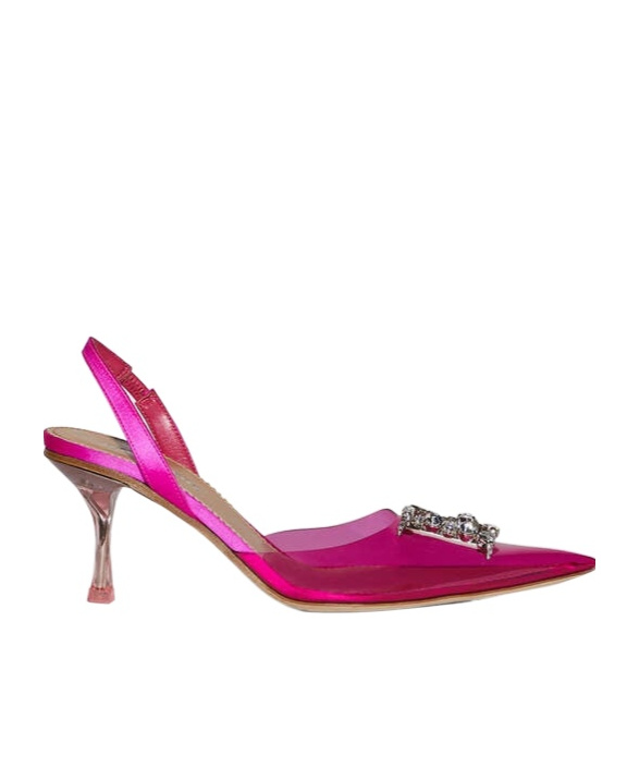 Dsquared2 80mm Embellished-logo Slingback Pumps In Multicolor