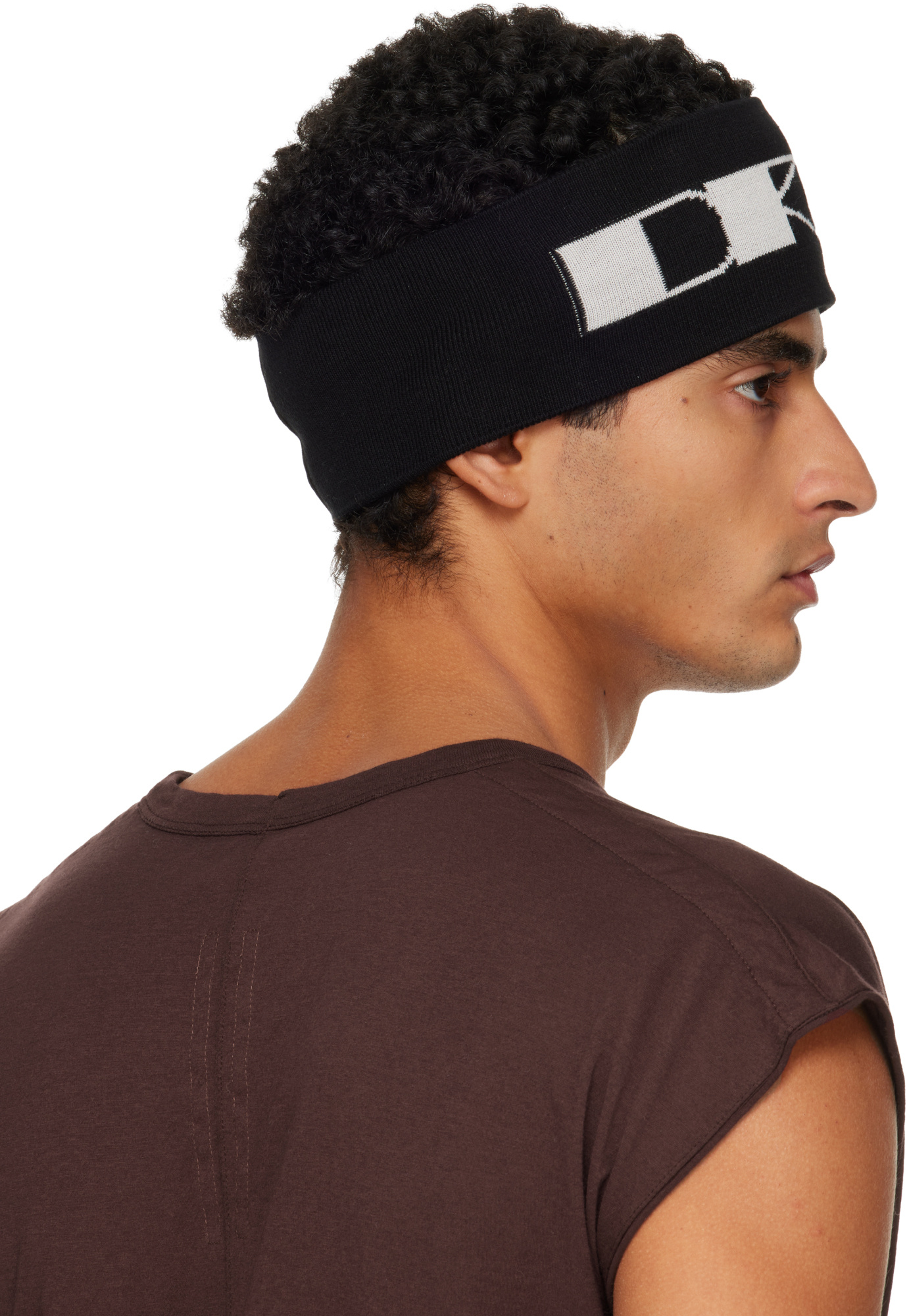 Rick Owens Drkshdw Concordians Knit Headband In Black