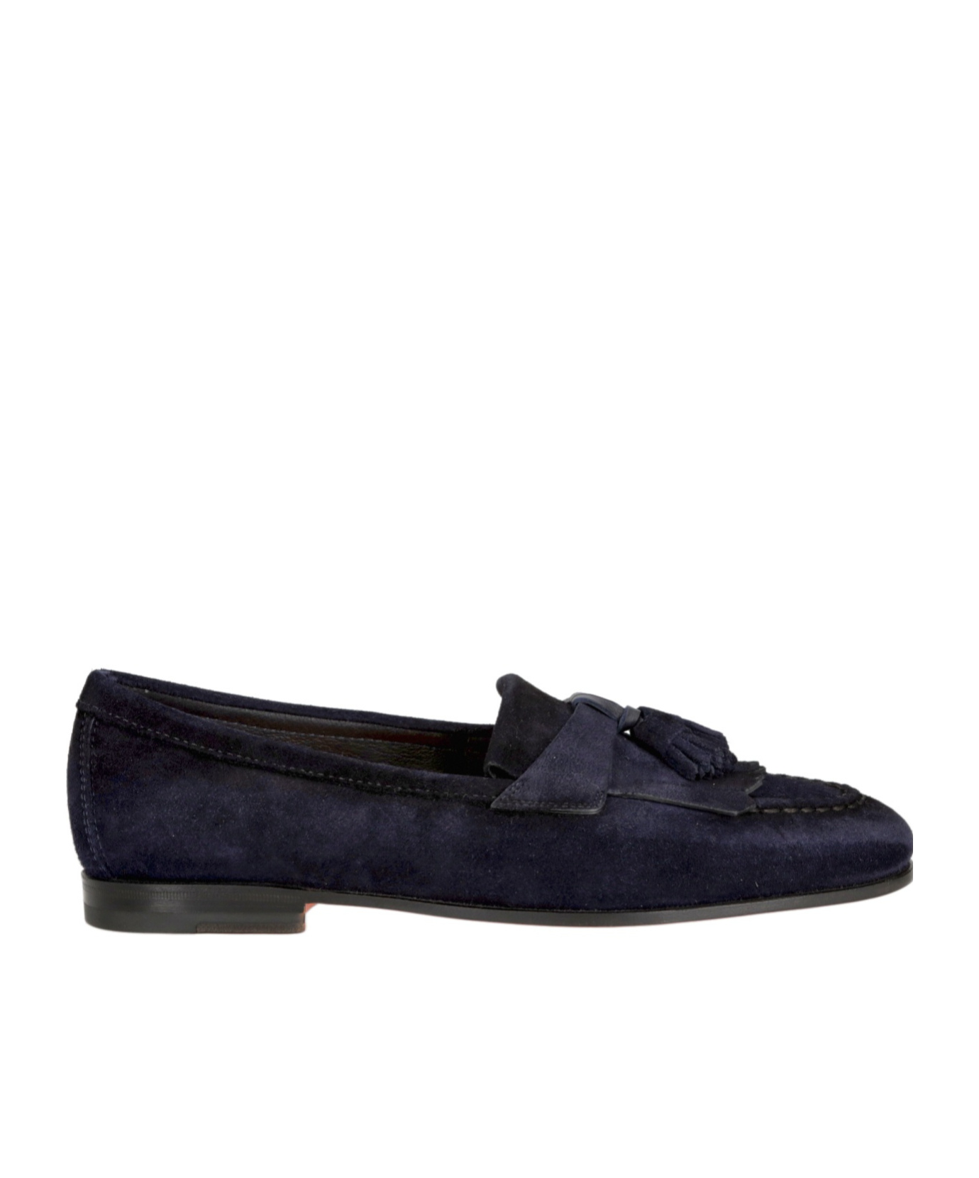 Santoni Round-headed Love Shoes In Black