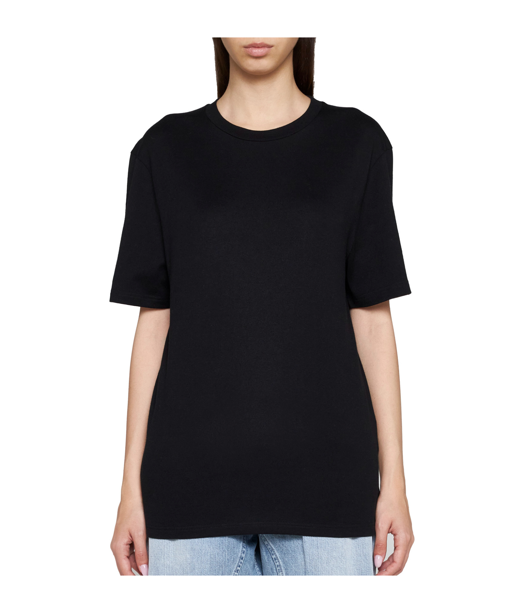 Jil Sander Logo Printed Crewneck T-shirt In Black