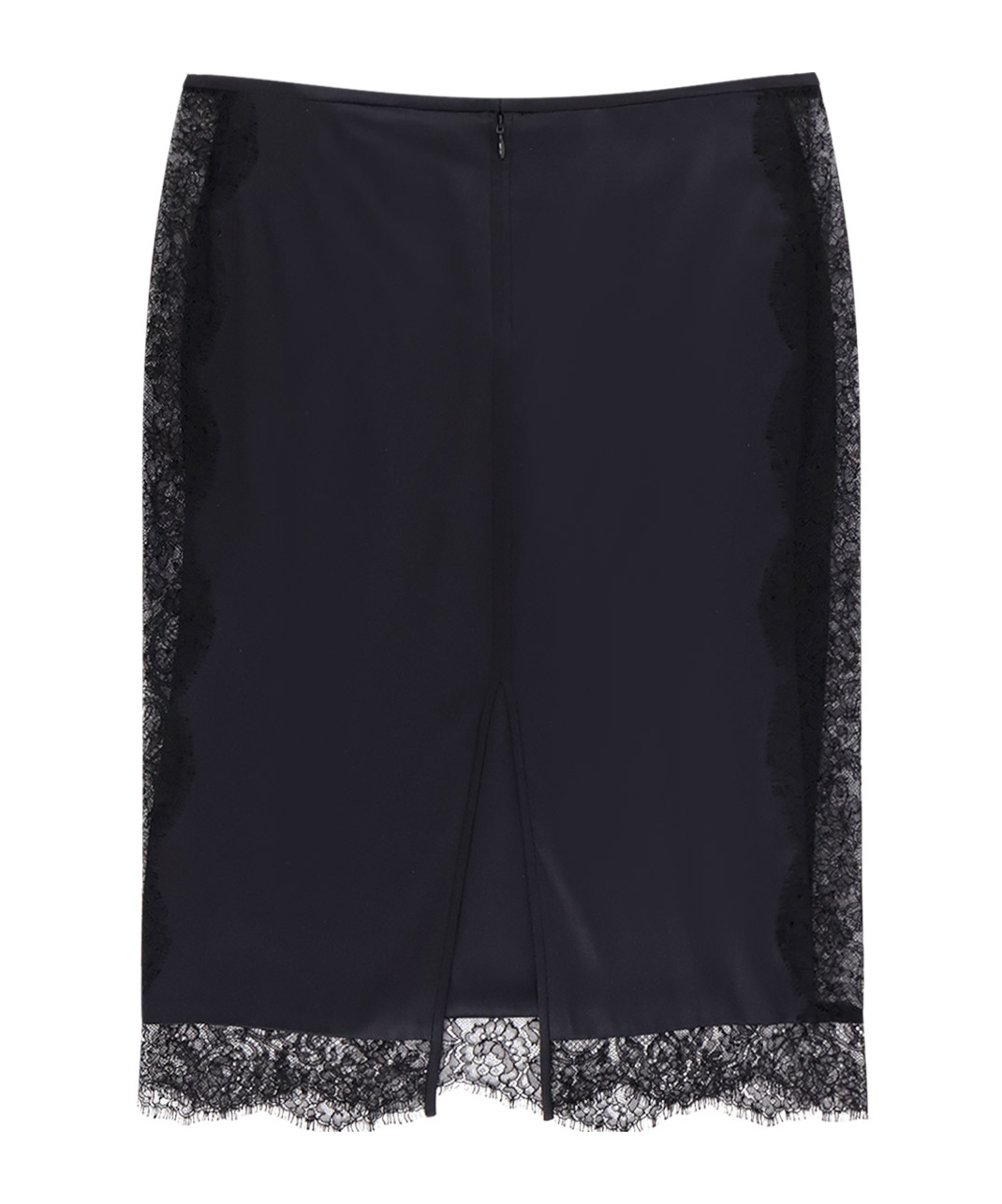 Tom Ford Women Silk Skirt With Lace Inserts In Black