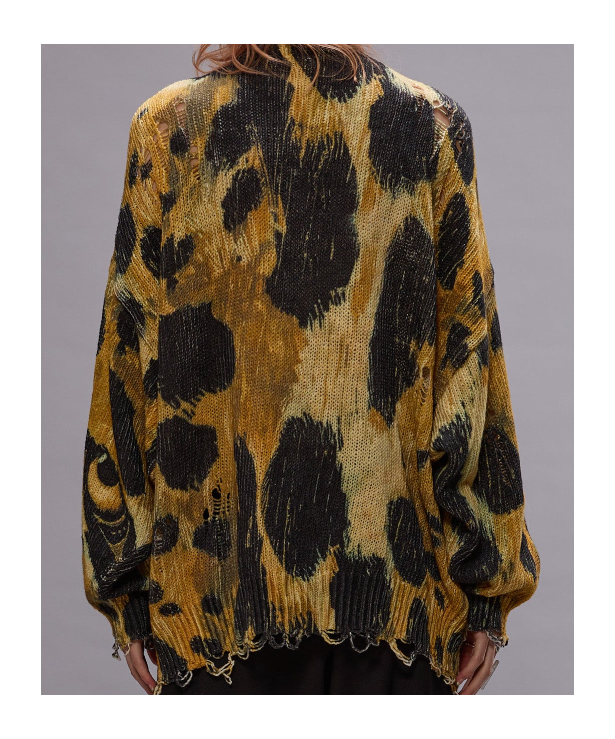 R13 Yellow Printed Oversized Cardigan In Multicolor