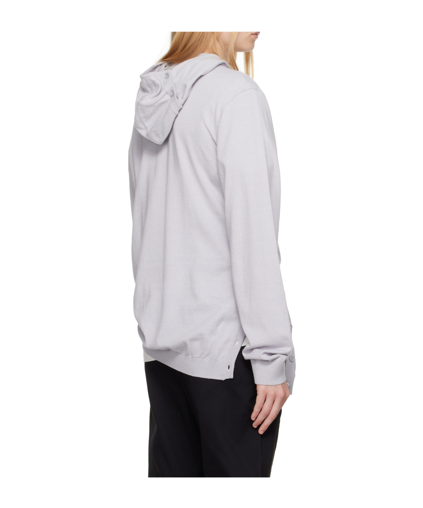 Post Archive Faction (paf) Gray 8.0 Center Knit Hoodie In Gray