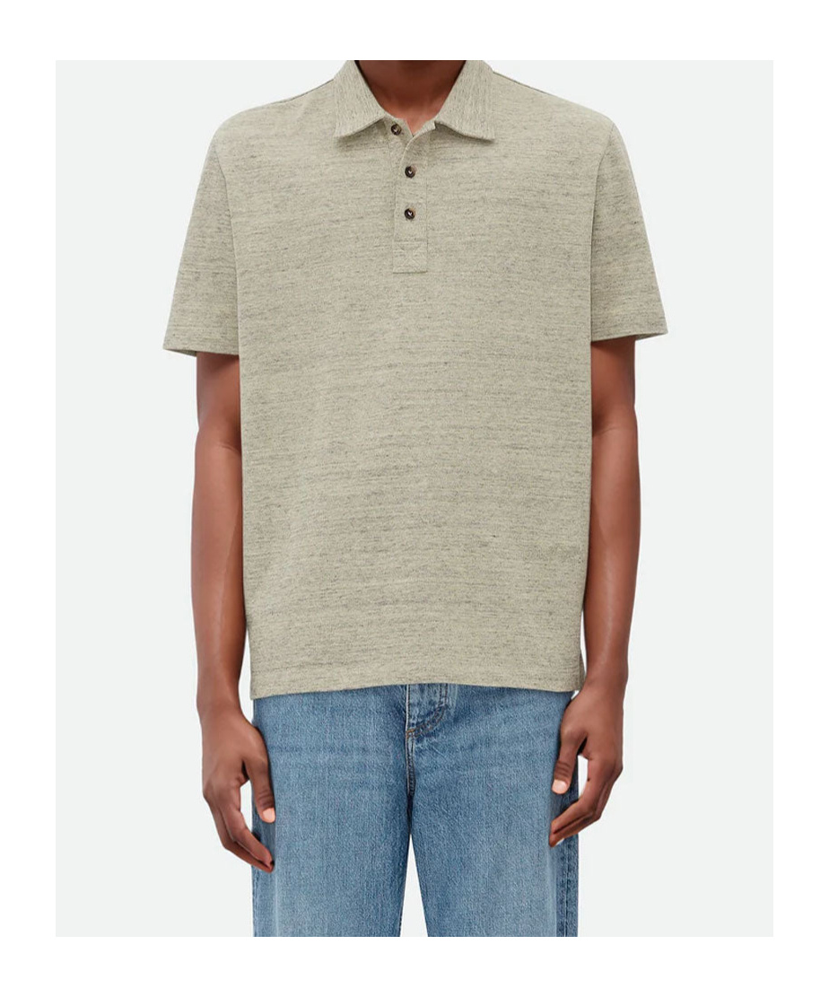Bottega Veneta Short-sleeved Polo Shirt In Nude