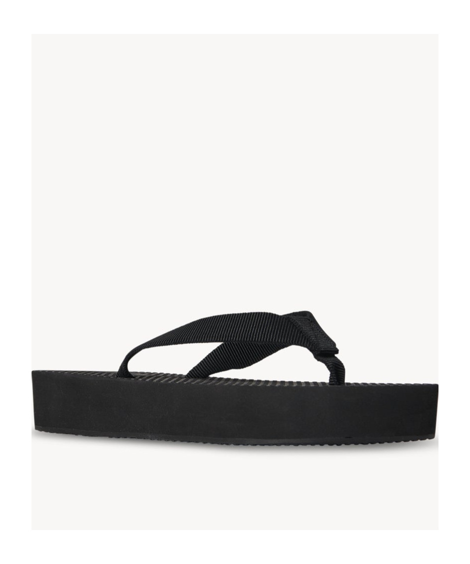 The Row Dune Cotton-blend Grosgrain Platform Flip Flops