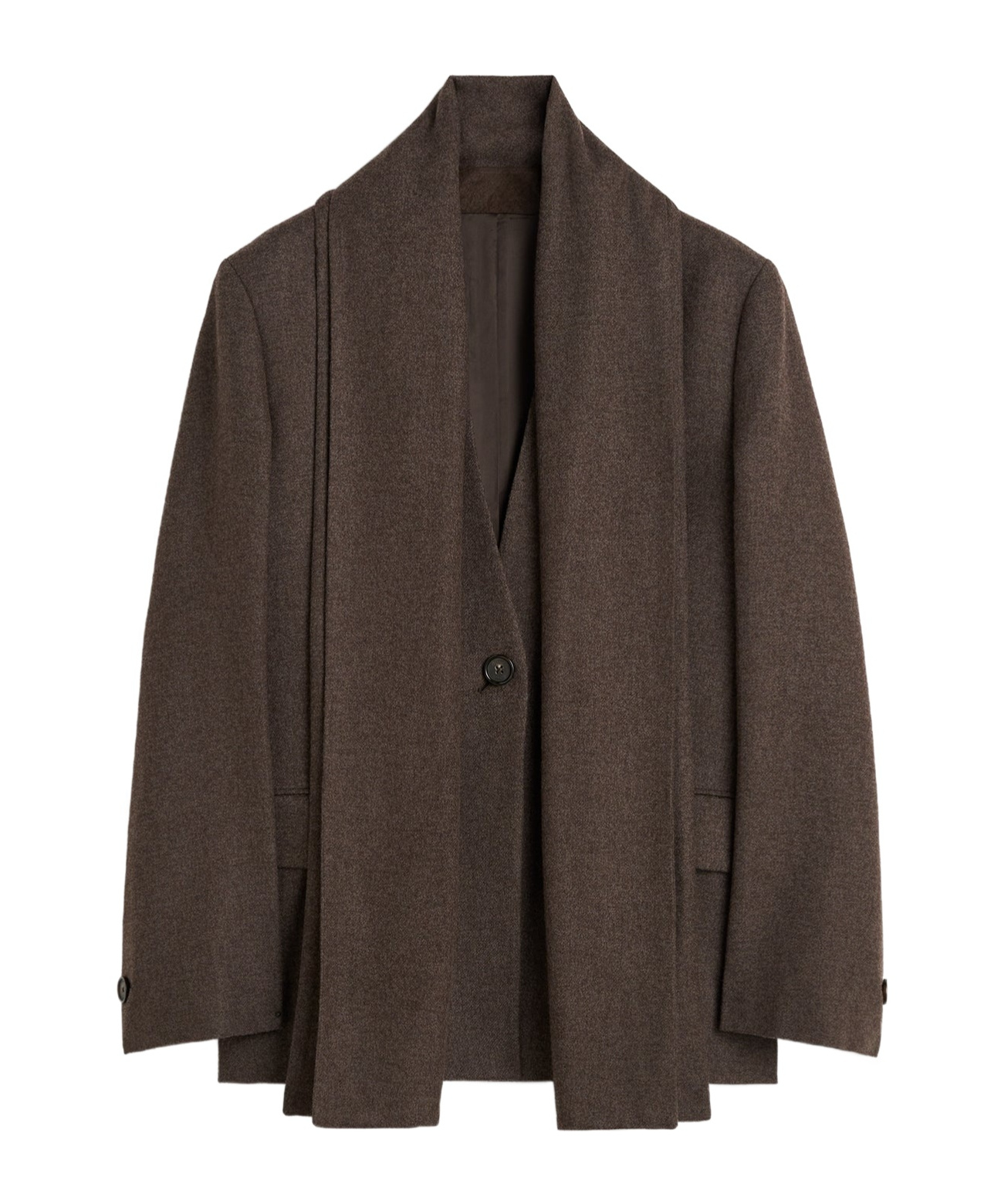 Totême Scarf Lapel Blazer In Taupe