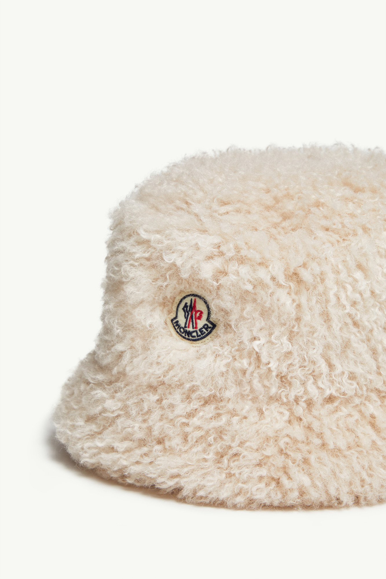 Moncler Teddy Cloth Bucket Hat In Neutral