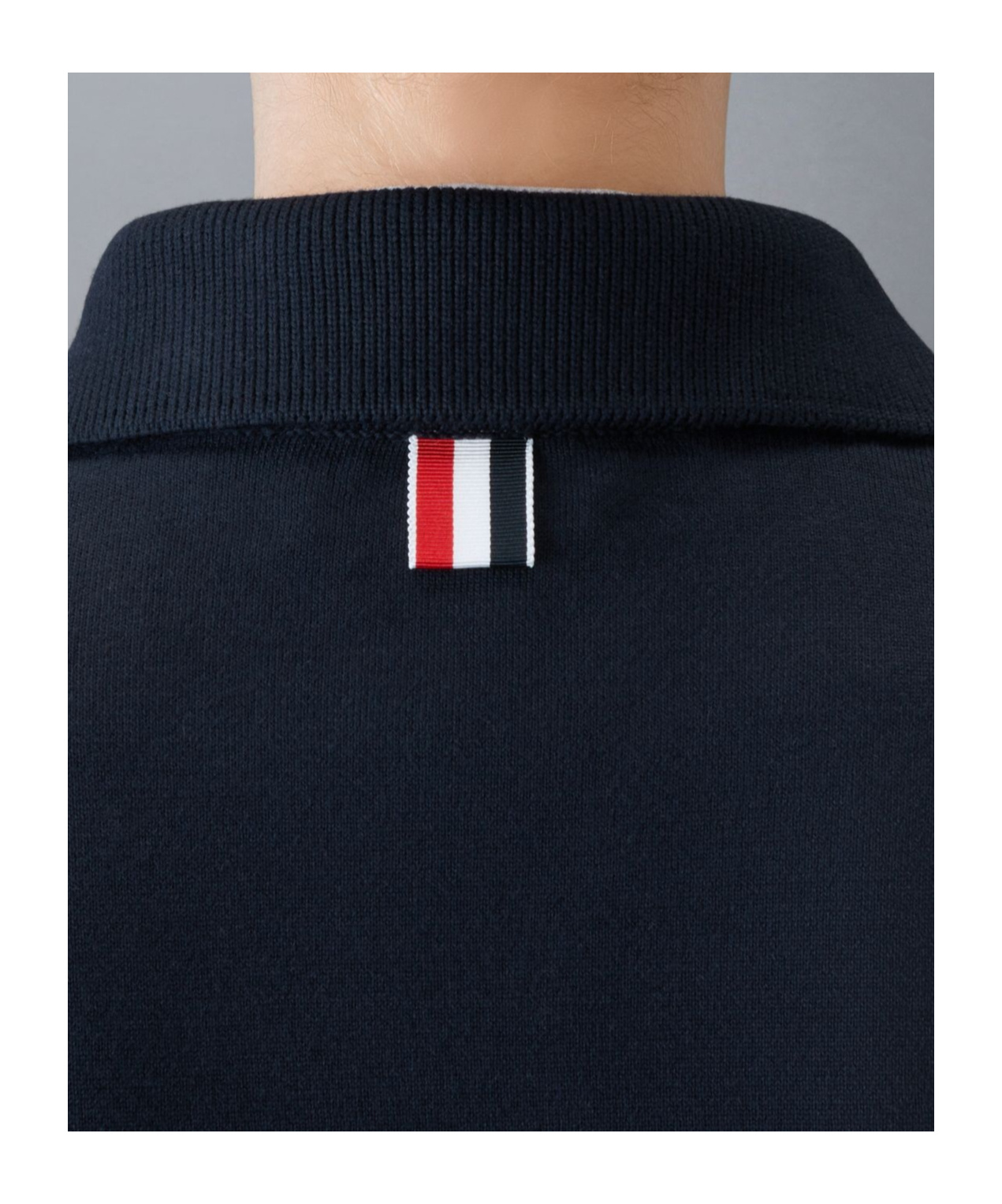 Thom Browne Rwb-stripe Cotton Jacket In Blue