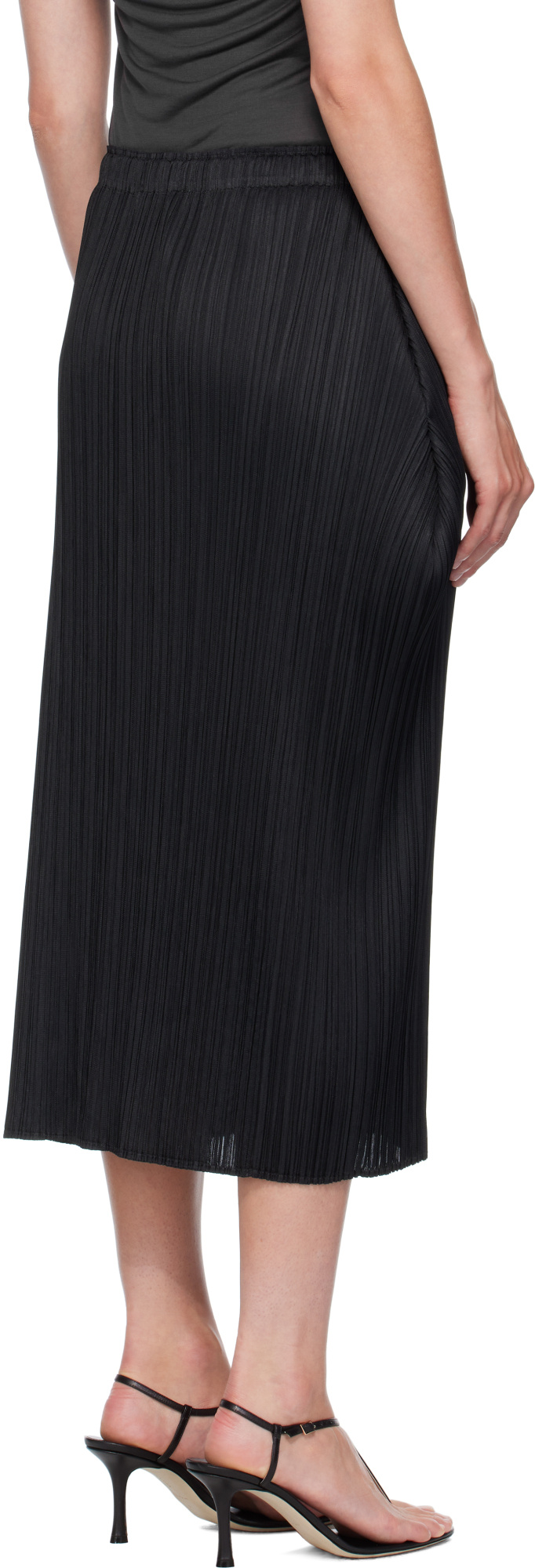 Issey Miyake Mid-may Lamp Shade Skirt In Black