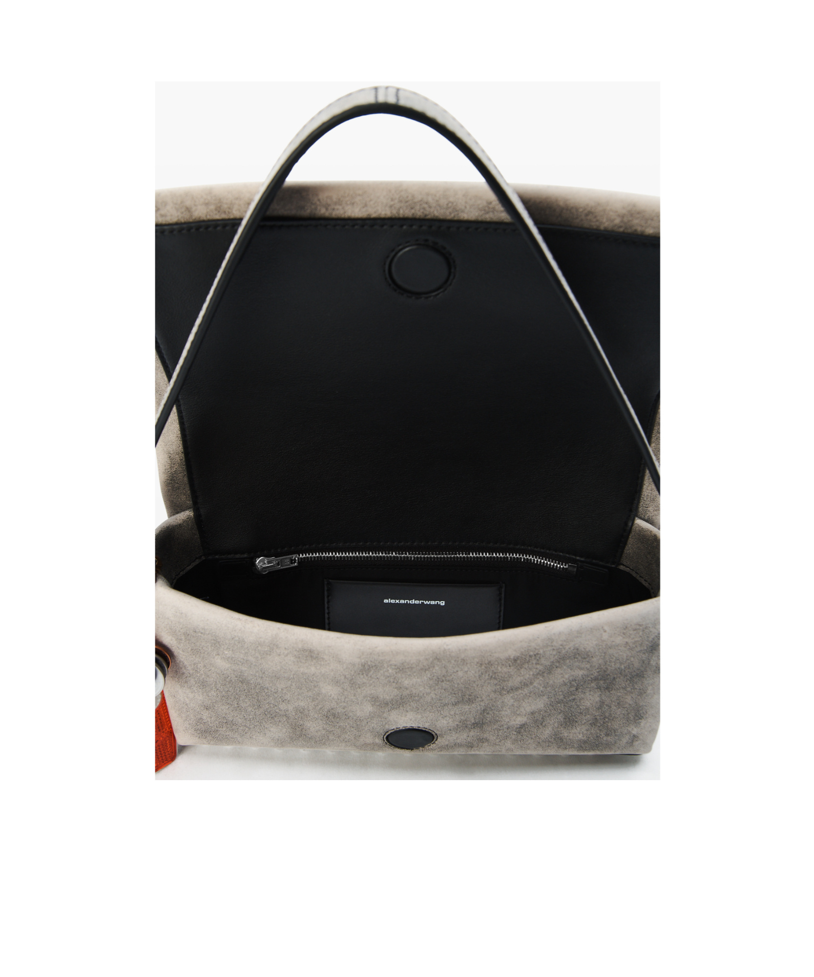 Alexander Wang Ricco Relic Distressed Leather Shoulder Bag In Gray