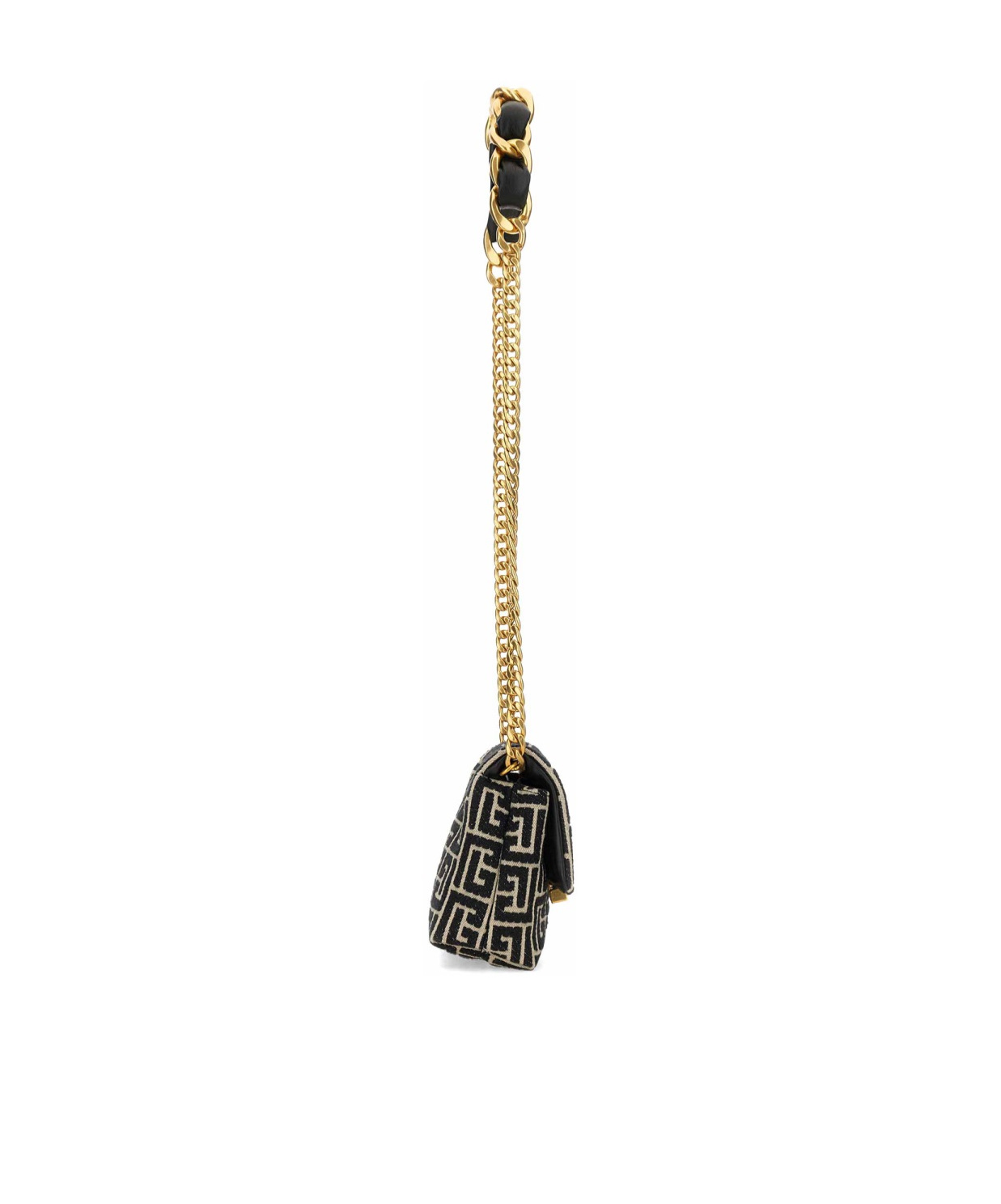 BALMAIN 1945 SOFT MINI BAG WITH JACQUARD MONOGRAM