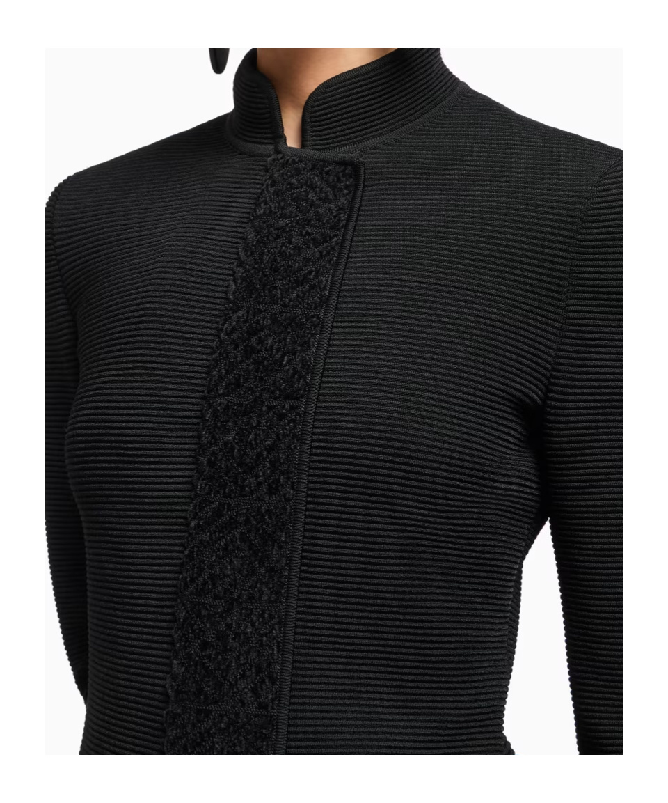 Giorgio Armani Long-sleeved Casual Jacket In Black