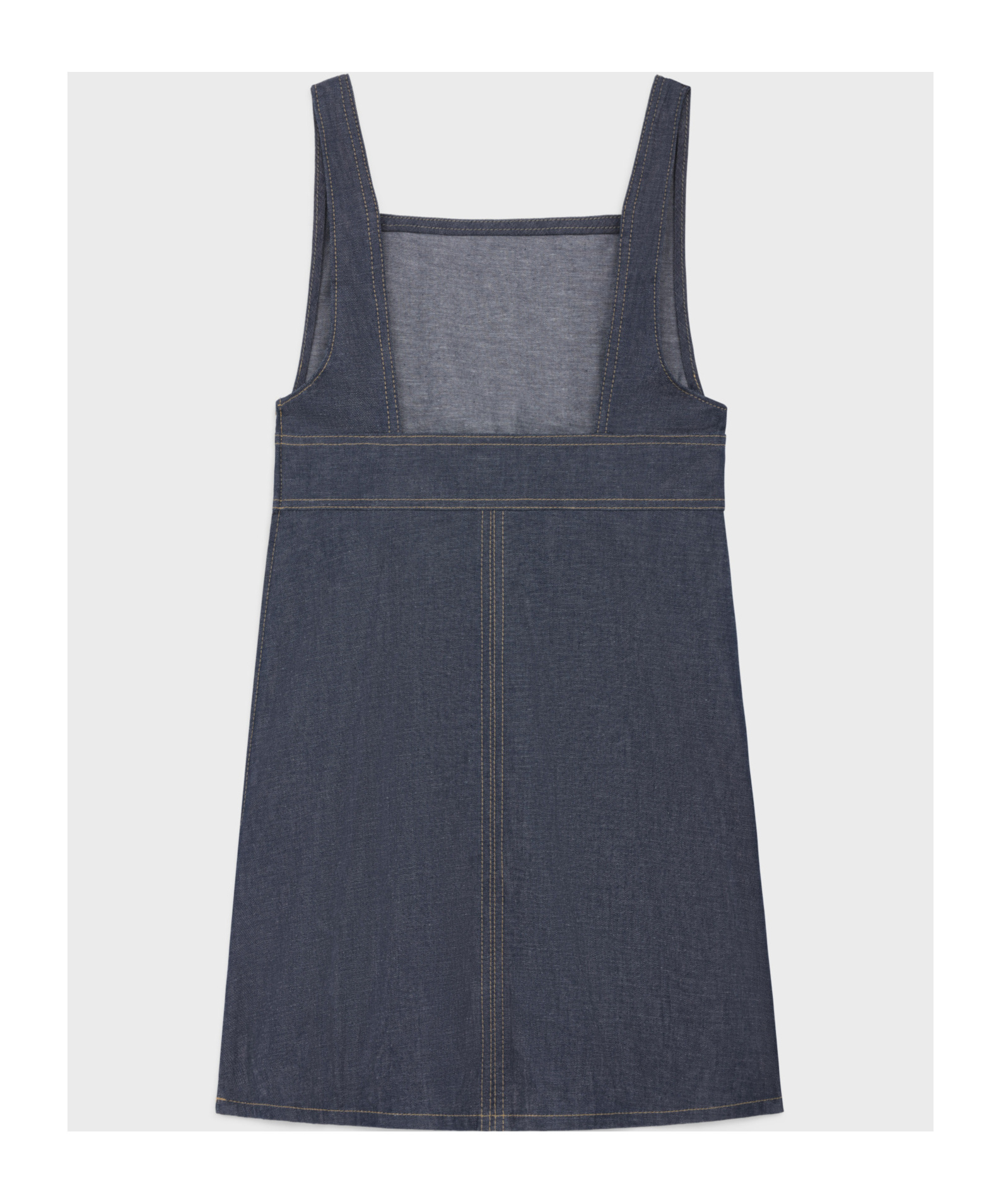 Celine Empire Unwashed Denim Mini Dress In Original Indigo