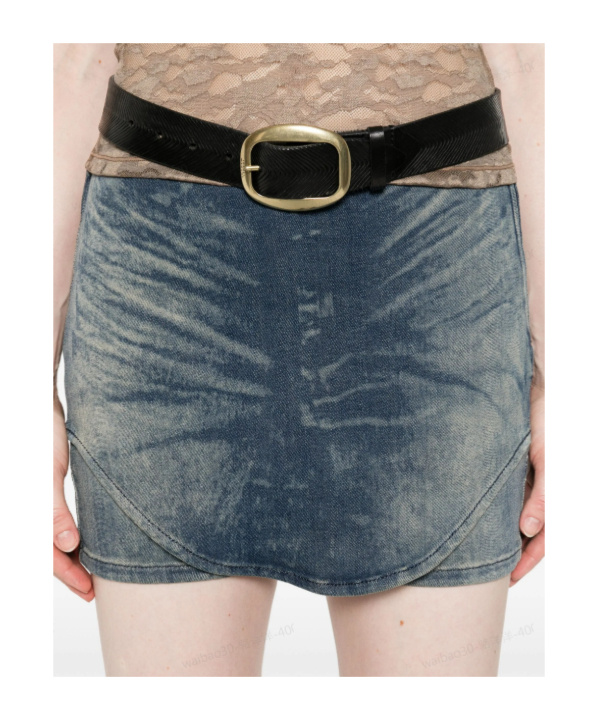 Diesel Denim Shorts With Belt Loops In Blue